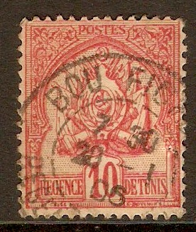 Tunisia 1899 10c Carmine. SG23.